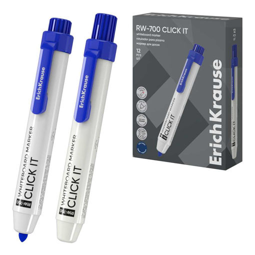 Picture of EK RETRACTABLE WHITEBOARD MARKER BULLET BLUE